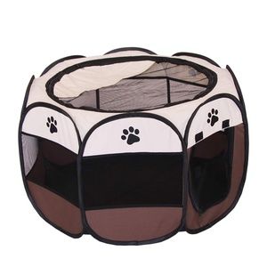 BODISEINT Portable Pet Playpen, Dog Cat Playpen Foldable Pet Exercise Pen Tents